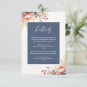ダスティブルー&赤面ピンクフローラ水の色結婚's エンクロージャーカード (スタンド正面)
