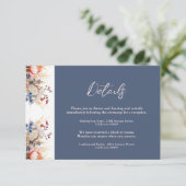 ダスティブルー&赤面ピンクフローラ水の色結婚's エンクロージャーカード (スタンド正面)