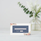 ダスティブルー&赤面ピンクフローラ水の色結婚's プレイスカード (スタンド正面)