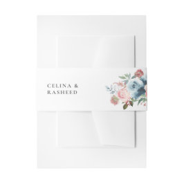 ダスティブルー&赤面ピンクフローラ2 招待状ベリーバンド