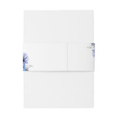 ダスティブルー&金ゴールドグリッター素朴フローラ結婚 招待状ベリーバンド (裏面例)