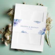 ダスティブルー&金ゴールドグリッター素朴フローラ結婚