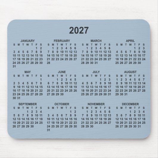 ダスティブルー 2027年カレンダー マウスパッド (正面)