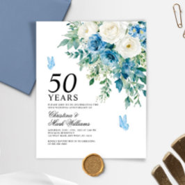 ダスティブルー 50周年 結婚記念パーティー招待状