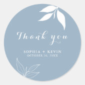 ダスティブルーIミニマリスト支店葉ありがとう ラウンドシール (正面)