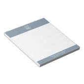 ダスティブルーlプロフェッショナルビジネスロゴ&文字 ノートパッド (アングル)