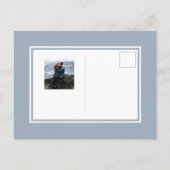 ダスティブ離れルールとモダン金ゴールドモノグラム結婚ズ インビテーションポストカード (裏面)