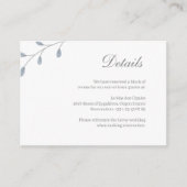 ダスティブ離れルールミニマル結婚リストホテル詳細 エンクロージャーカード (正面)