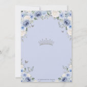 ダスティベイビーブルーホワイトフローラシルバーキンセアニラ16 招待状 (裏面)