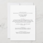 ダスティホワイトピンクハイビスカス開花ウェディングシャワー 招待状 (裏面)