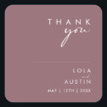 ダスティボホパープルサンキュー結婚ズスクエアステッカー スクエアシール<br><div class="desc">このダスティ感謝していボホ紫パープル結婚の正方形のステッカーは、あなたのカラフル素朴なボホに最適結婚である。ミニマシンプルリストと紫の色のパレットを持つユニークそのモダンデザインコンテンポラリーは、この製品はシックなクラシックのを持つ紫の色の与えパレットを伴う。今ま保でも、好きなアートワークやグラフィックでパーソナライズすることもできます。このコレクション内の他の製品を見ても、あなたの全体を一緒結婚に持ち込む！</div>