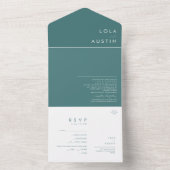 ダスティボホ |グリーンシールと送信 オールインワン招待状 (内側)