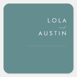 ダスティボホ |グリーン結婚封筒用シール スクエアシール