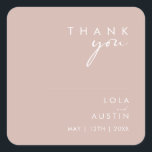 ダスティボホ |バラありがとうご結婚ざうスクエアステッカー スクエアシール<br><div class="desc">この埃っぽいボホ |感謝していバラのスクエア結婚ステッカーはカラフルラスティックボホに最適結婚だ。ミニマルシンプルスのスクリプユニークトとダスティなバラの色のパレットを伴うモダンそのデザインはコンテンポラリー、このクラシックシックなボヘミアン与えを感じる。今ま保でも、好きなアートワークやグラフィックでパーソナライズすることもできます。このコレクション内の他の製品を見ても、あなたの全体を一緒結婚に持ち込む！</div>