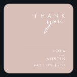 ダスティボホ |バラありがとうご結婚ざうスクエアステッカー スクエアシール<br><div class="desc">この埃っぽいボホ |感謝していバラのスクエア結婚ステッカーはカラフルラスティックボホに最適結婚だ。ミニマルシンプルスのスクリプユニークトとダスティなバラの色のパレットを伴うモダンそのデザインはコンテンポラリー、このクラシックシックなボヘミアン与えを感じる。今ま保でも、好きなアートワークやグラフィックでパーソナライズすることもできます。このコレクション内の他の製品を見ても、あなたの全体を一緒結婚に持ち込む!</div>