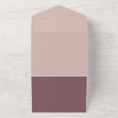 ダスティボホ |バラと紫色のシールと送信 オールインワン招待状 (外側)