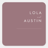 ダスティボホ |パープル結婚の封筒用シール スクエアシール (正面)