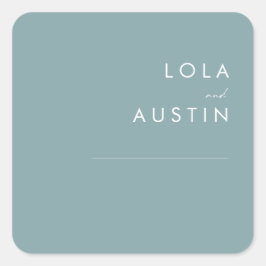 ダスティボホ |ブルー結婚の封筒用シール スクエアシール