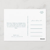 ダスティボホ |青と緑結婚に感謝 ポストカード (裏面)