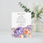 ダスティマウヴピーチピーコニー結婚式招待状 招待状 (スタンド正面)