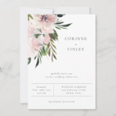 ダスティマウヴボタニカル結婚式招待状 案内状 (正面)