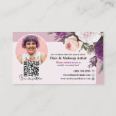 ダスティマウヴヴィンテージバラフローラ美しいスタイリスト 名刺 (裏面)