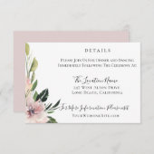 ダスティマウヴ植物学結婚詳細 招待状 (正面/裏面)