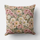 ダスティマウヴ&ホワイトローズ クッション (裏面)