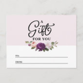 ダスティマエレガントーヴフローラギフト証明書カード ポストカード (正面)