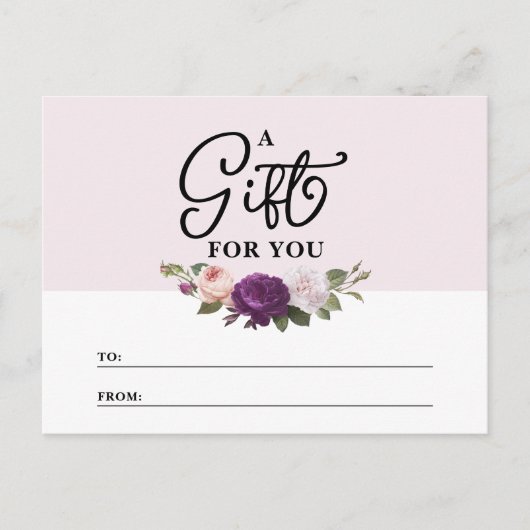 ダスティマエレガントーヴフローラギフト証明書カード ポストカード (正面)