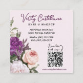 ダスティマエレガントーヴフローラヘアサロンスタイリストQR スクエア名刺 (裏面)