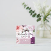 ダスティマエレガントーヴフローラヘアサロンスタイリストQR スクエア名刺 (スタンド正面)