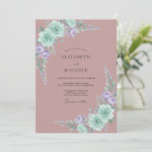 ダスティマットマーブルの芍薬の結婚式 招待状 (スタンド正面)