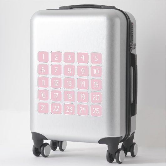 ダスティマーブカスタマイズ可能スクエア数字ステッカー シール (スーツケース)