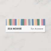 ダスティミニマカラフルリストストライプ手作り スキニー名刺 (正面)