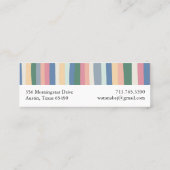 ダスティミニマカラフルリストストライプ手作り スキニー名刺 (裏面)