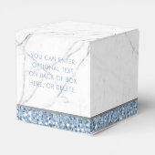 ダスティミニマルブルーグリッター大理石xoxo好意ボックス フェイバーボックス (裏面サイド)