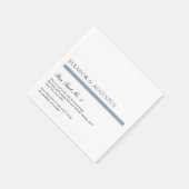 ダスティミニマルブルーシンプルモダンおもしろい事実結婚の スタンダードカクテルナプキン (角)