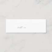 ダスティミニマルブルーホワイト結婚の地名エスコート スキニー名刺 (正面)