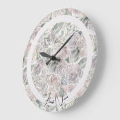 ダスティミュートフローラコテージコア、ショップまたはホーム ラージ壁時計 (傾斜)
