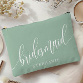 ダスティミントの花嫁付きモダン書道 アクセサリーポーチ