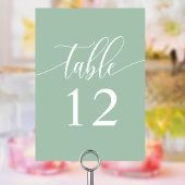 ダスティミントミニマリスト結婚書道 テーブルナンバー