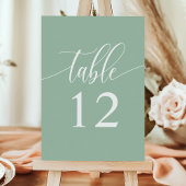 ダスティミントミニマリスト結婚書道 テーブルナンバー