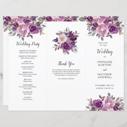 ダスティメイブパープル赤面フローラのサービスの順序 (正面/裏面)