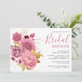 ダスティメイブピンクフローラバラブライダルシャワー 招待状 (スタンド正面)
