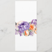 ダスティメイブピーチ結婚牡丹のメニューカード メニュー (裏面)