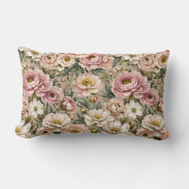 ダスティメイヴアンドホワイトローズ ランバークッション