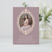 ダスティメイヴオーバルフレーム18誕生日写真 招待状 (スタンド正面)