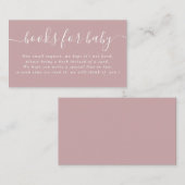ダスティメイヴタイポグラフィベビーシャワーベビー本 エンクロージャーカード (正面/裏面)