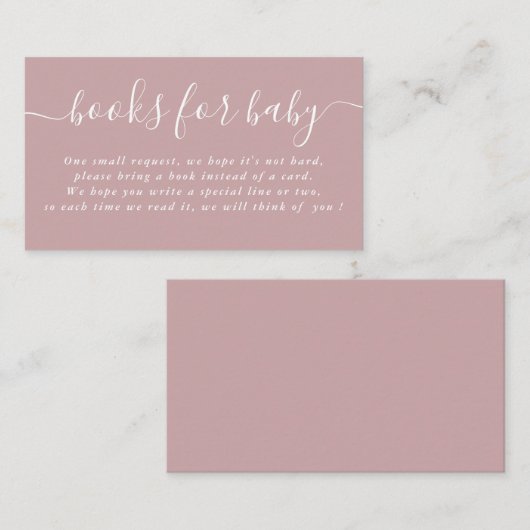 ダスティメイヴタイポグラフィベビーシャワーベビー本 エンクロージャーカード (正面/裏面)